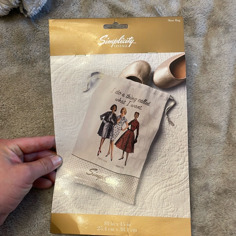 Simplicity vintage shoe bag NWT